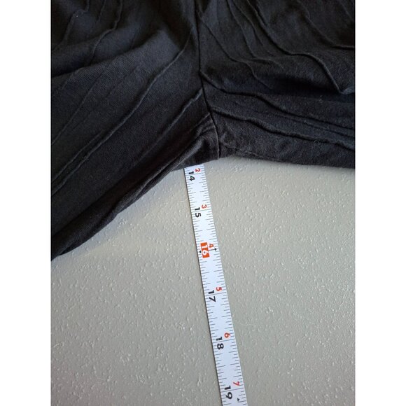 Habits Elastic Waist Textured Wide Leg Pants Womens Small Black - Picture 8 of 10